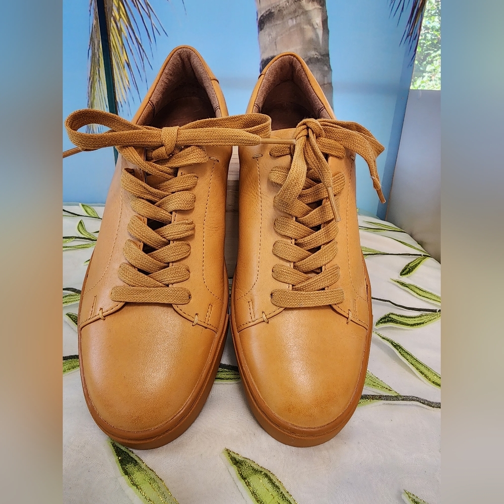 NWOT Frye Sunrise Yellow Athletic Shoes Leather Lace-Up